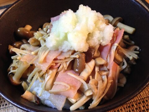 簡単♪おろしきのこ丼